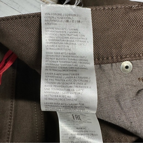 Eleventy High Rise Wide Leg Flare Pants Size US 2 Chocolate Brown - Picture 11 of 12